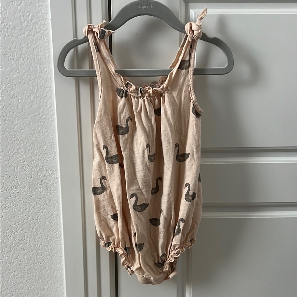 Rylee + Cru Cream and Black Bodysuit with Adjustable Straps